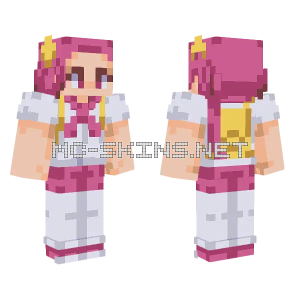 Pokemon DPPT Mira Minecraft skin, front and back