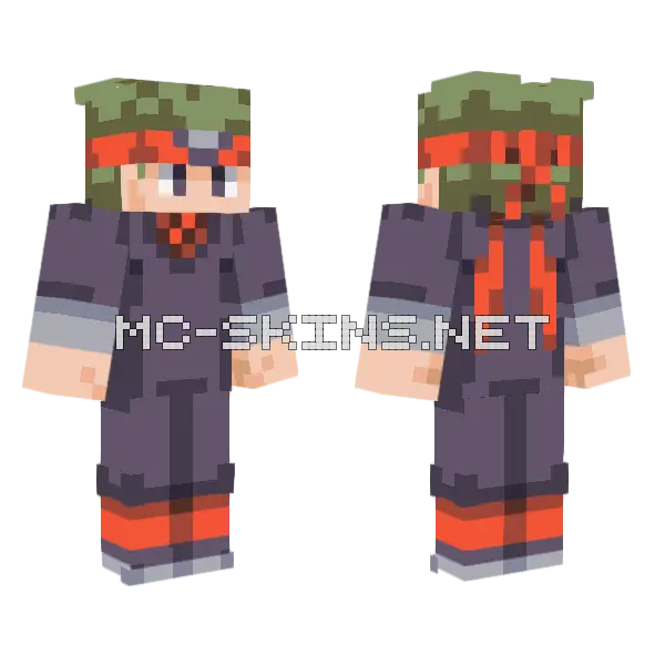 Pokemon DPPt Ninja Boy Minecraft skin, front and back