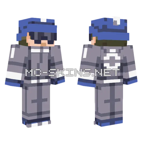 Pokemon DPPT Skier M Minecraft skin, front and back