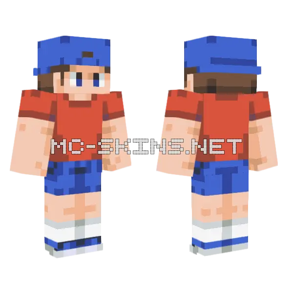 Pokemon DPPT Youngster Minecraft skin, front and back