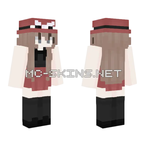 Pokemon Girl Minecraft skin, front and back