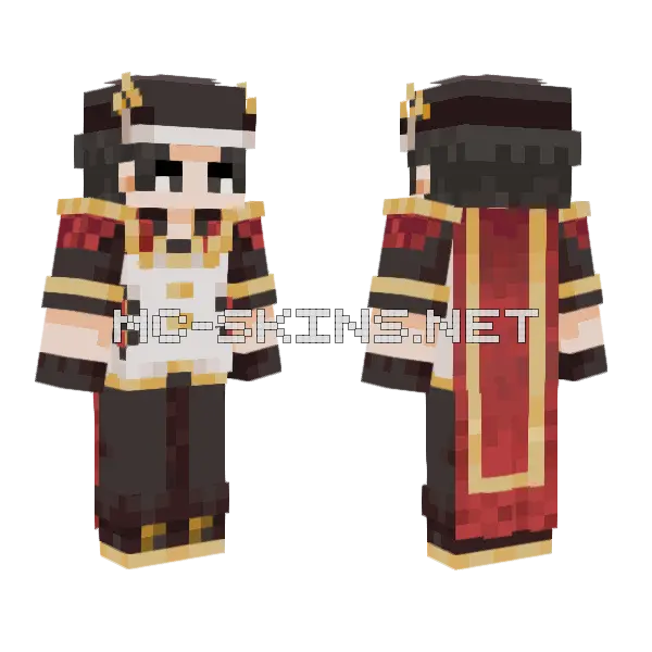 Pokemon Masters EX Red Anniversary Minecraft skin, front and back