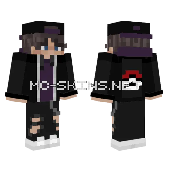 Pokemon Trainer Minecraft skin, front and back