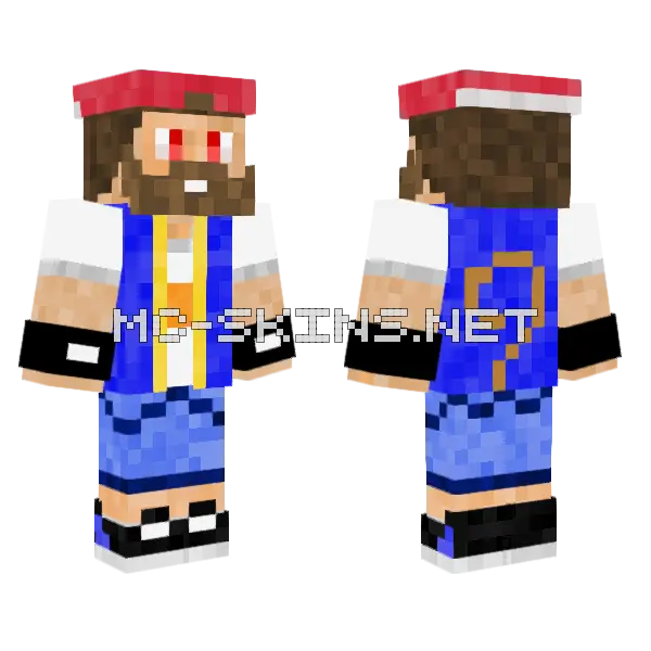 Pokemon Unfinished Minecraft skin, front and back