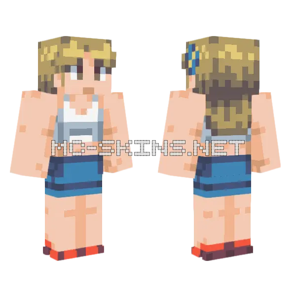 Pokemon Young Couple F Minecraft skin, front and back