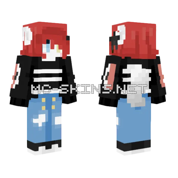 Poketrainer Chibi 2.0 Minecraft skin, front and back