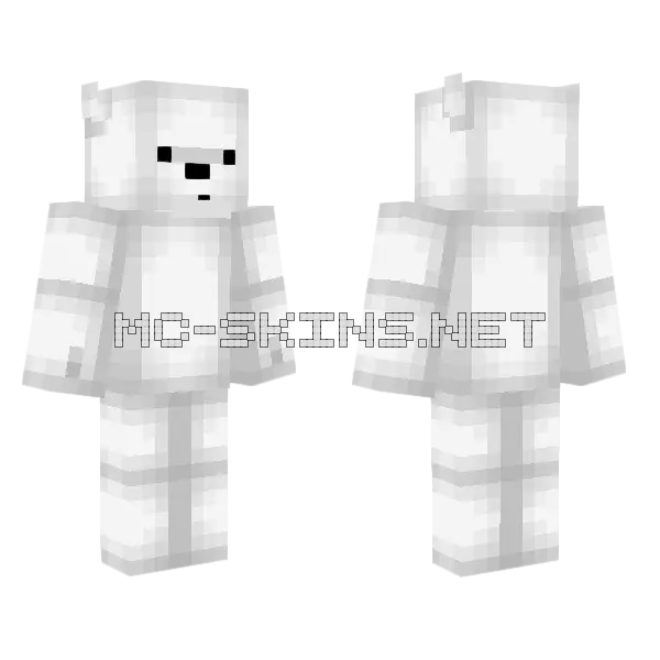 Polar Bear Minecraft skin, front and back