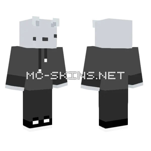 Polar Bear Minecraft skin, front and back