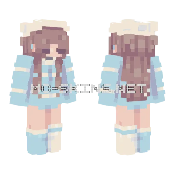 Polar Frost RCE Minecraft skin, front and back