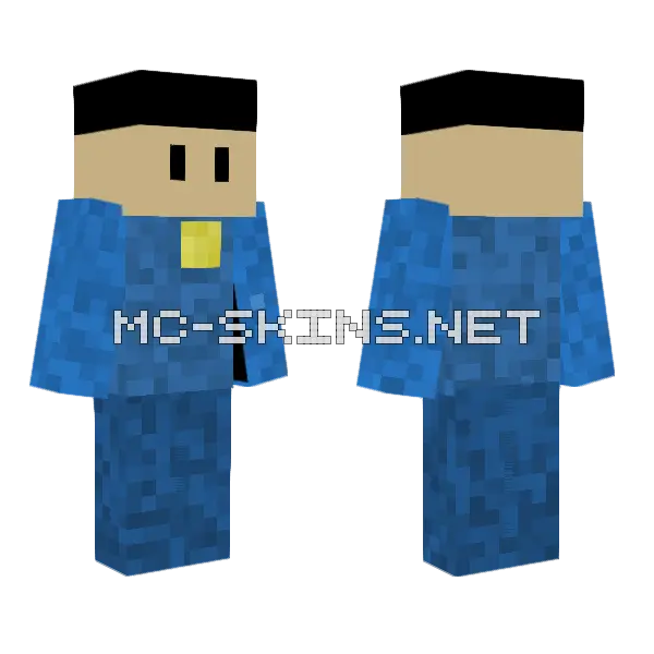 Police Kid Minecraft skin, front and back