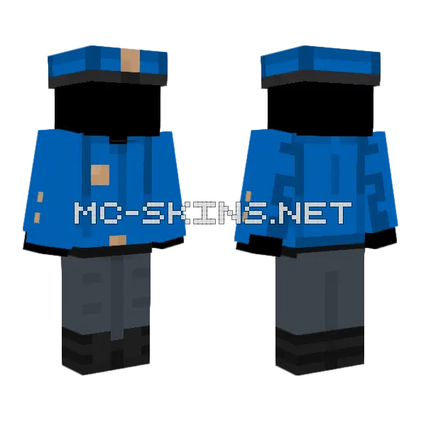 Police Outer Layer Minecraft skin, front and back