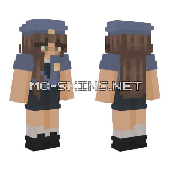 Policewoman Skin Minecraft skin, front and back