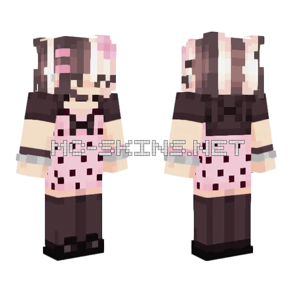 Polka Dot Dress Girl, front and back