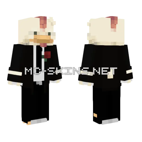 Pollo Suit Minecraft skin, front and back