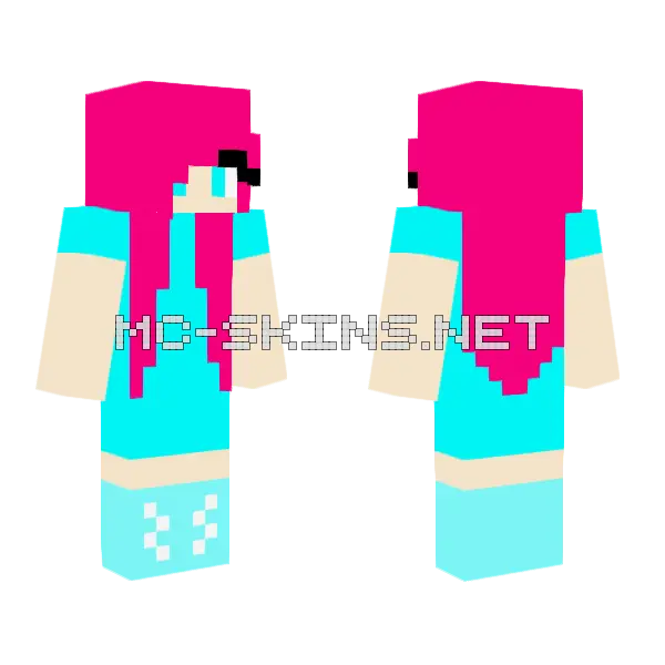 Polly Likes Ice Minecraft skin, front and back