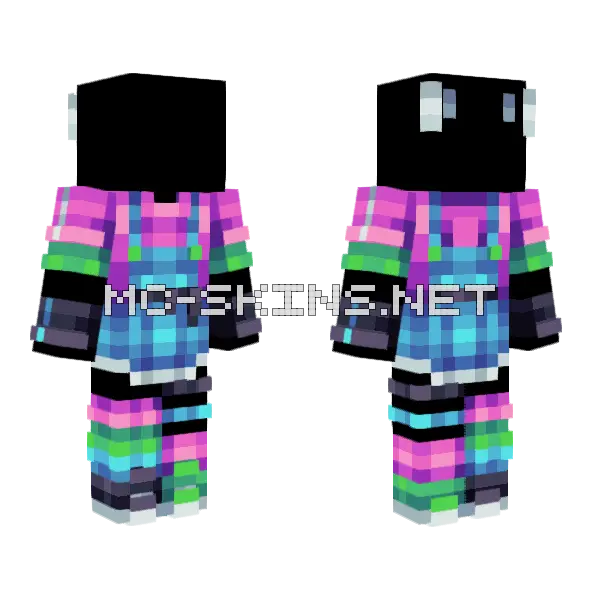 Poly Ob Fem Minecraft skin, front and back