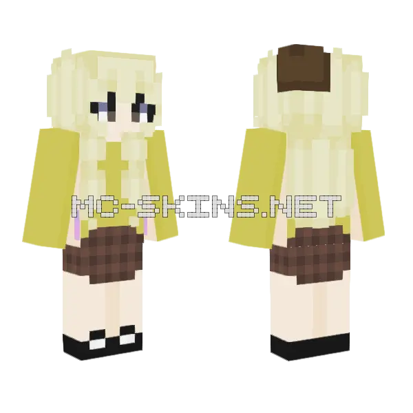 Pompompurin 3 Minecraft skin, front and back