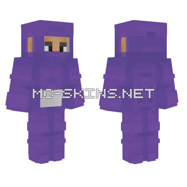 Ponk MCC 21 Purple Pandas Minecraft skin, front and back