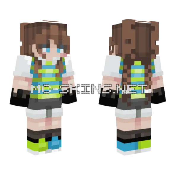 Pop Rce Minecraft skin, front and back