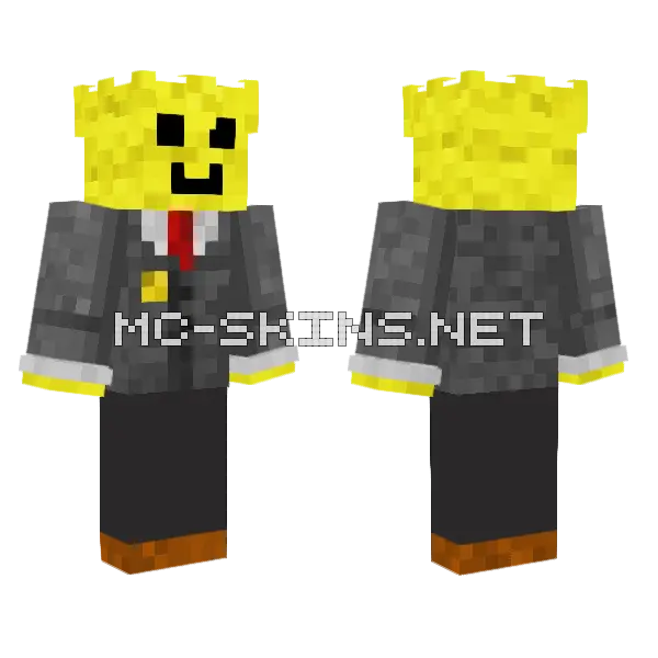 Pop Up Tower Minecraft skin, front and back