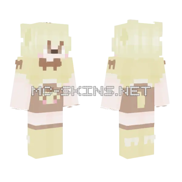 Popopo Pomu Pomu Minecraft skin, front and back
