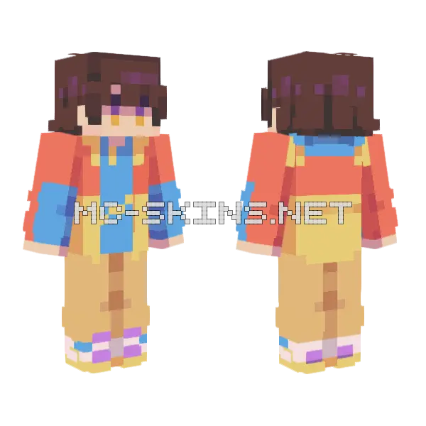 Poppin Gummy Minecraft skin, front and back
