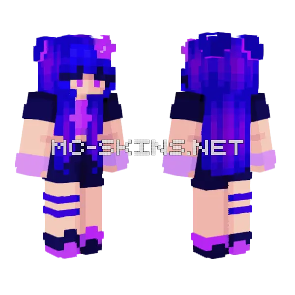 Poppy OC Minecraft skin, front and back