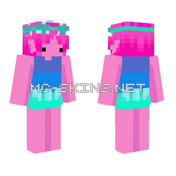 Poppy Outfit Minecraft skin, front and back