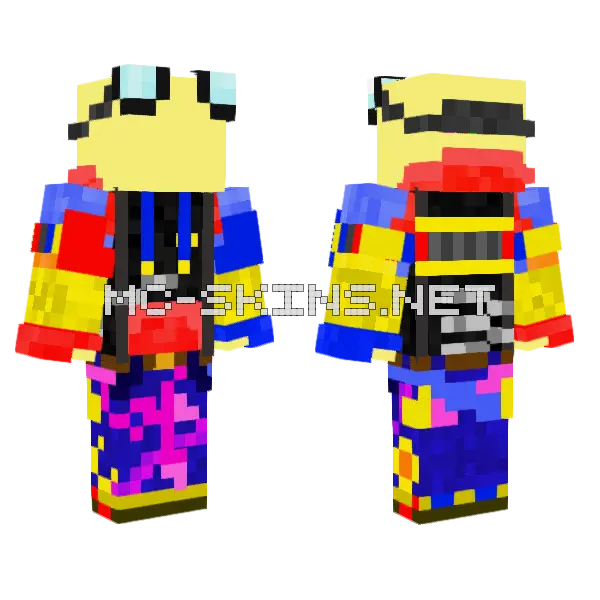 Poppy Playtime Custom Player Minecraft skin, front and back