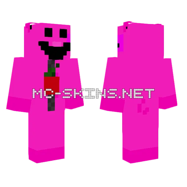 Poppy Playtime Pink Minecraft skin, front and back
