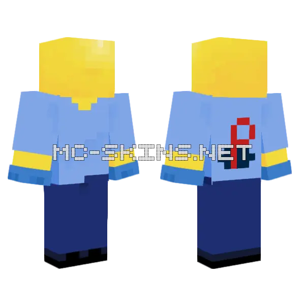 Poppy Playtime PPT Minecraft skin, front and back