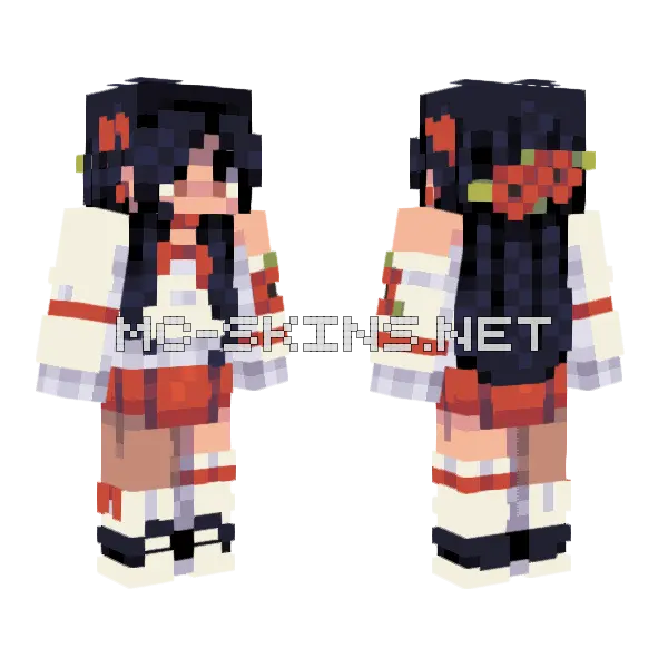 Poppy Rce Minecraft skin, front and back