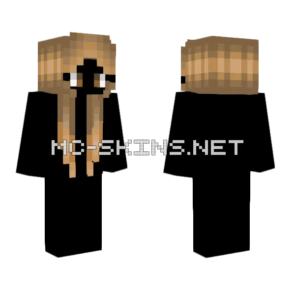 Popsicle Hair Brunette Minecraft skin, front and back