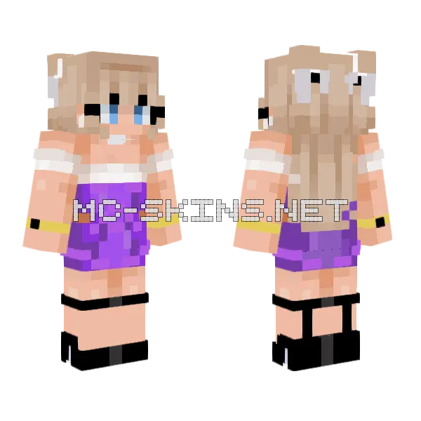 Popstar Rework Minecraft skin, front and back