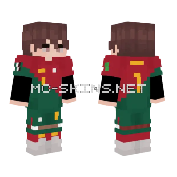 Por7 Minecraft skin, front and back