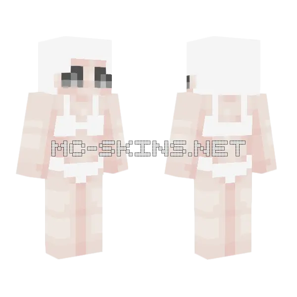 Porcelain Skin Base Minecraft skin, front and back