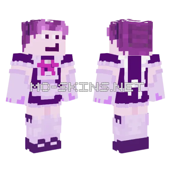 Porpol Maid Minecraft skin, front and back