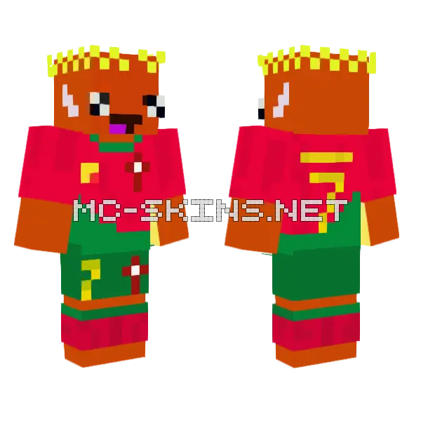 Portugal Derp Minecraft skin, front and back