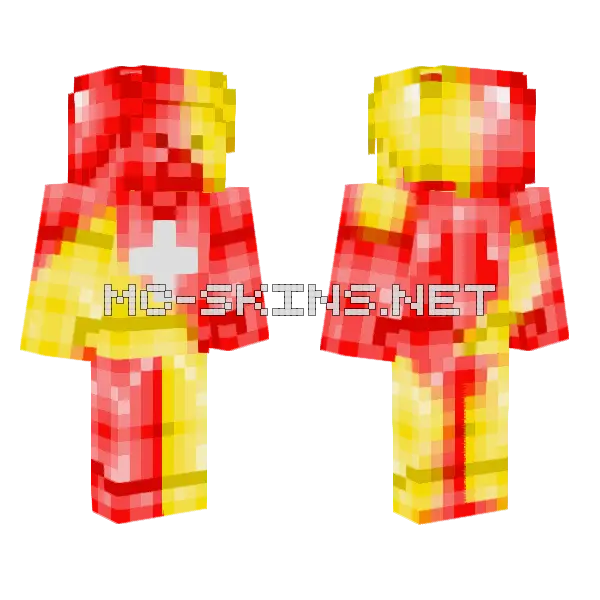 Positive Steve CR Minecraft skin, front and back
