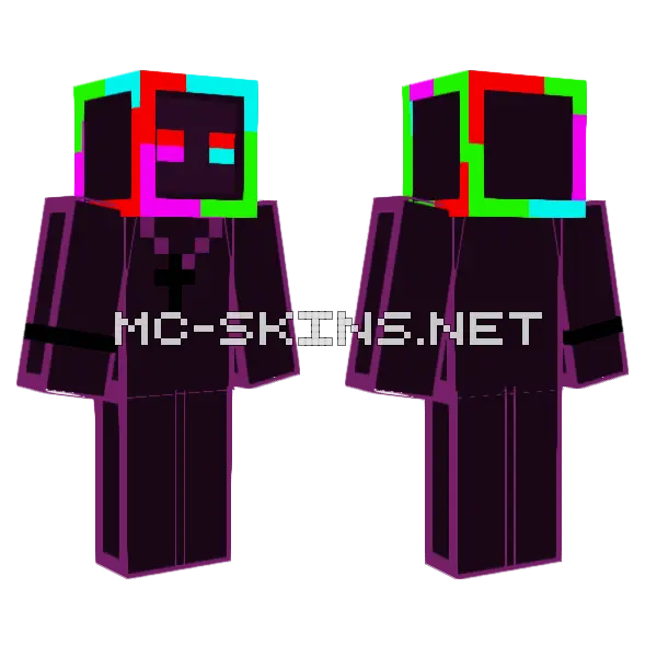 Positive Structure Minecraft skin, front and back