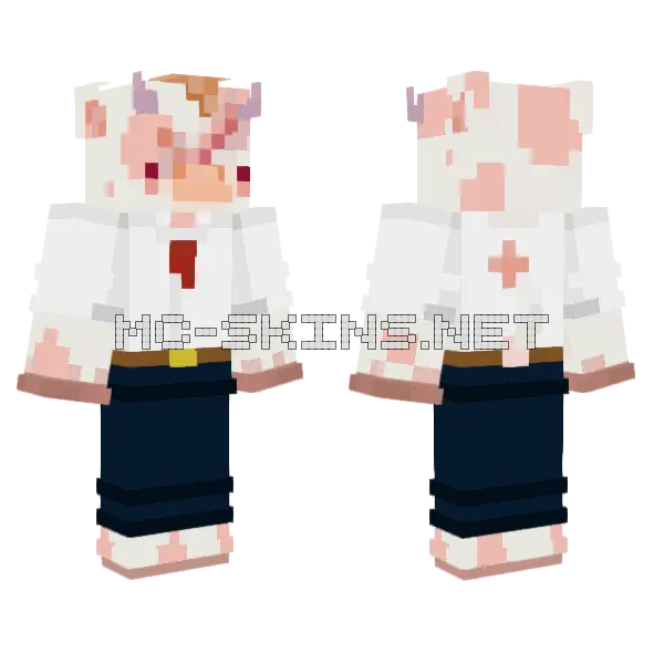 Possessed Jammy Basic Minecraft skin, front and back