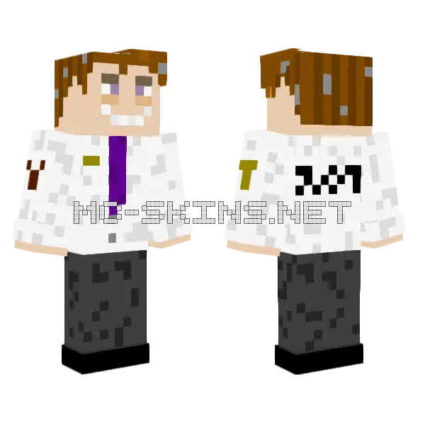 Post Diner Afton Minecraft skin, front and back