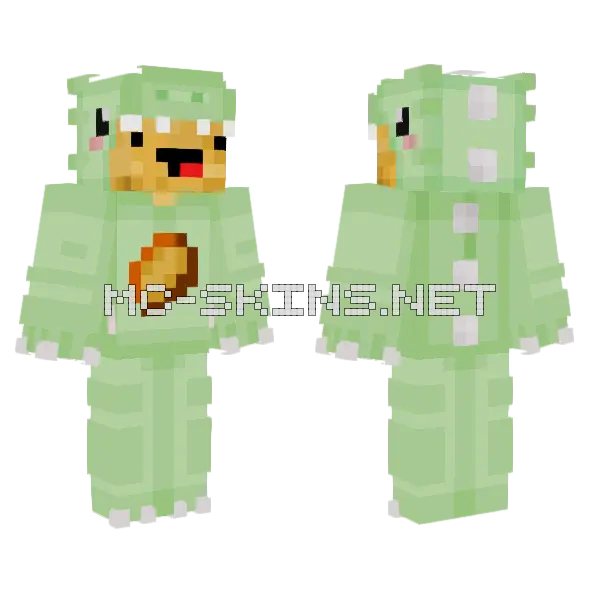 Potatosaur Wide Minecraft skin, front and back