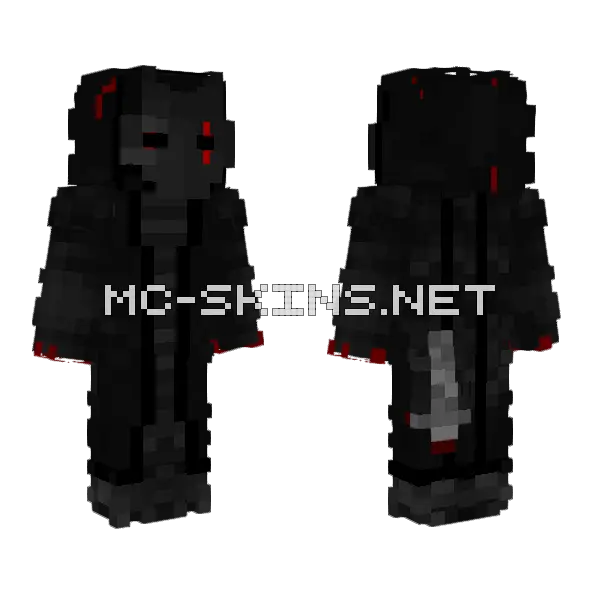 Povi Sith Lightsaber Nails Minecraft skin, front and back
