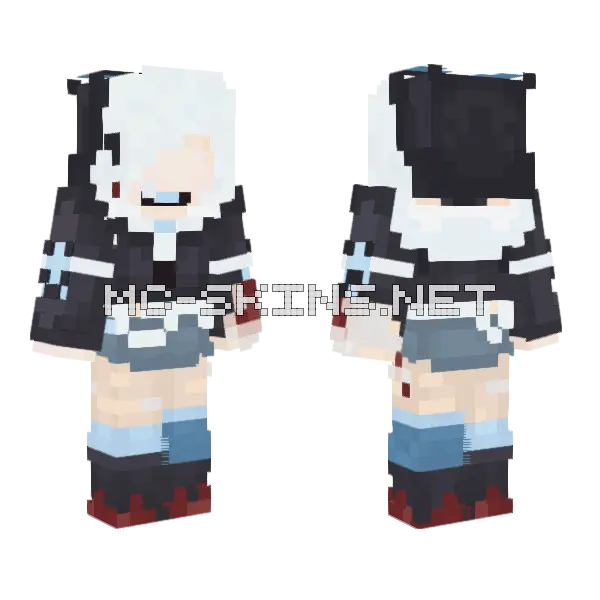 Powerzbell Minecraft skin, front and back