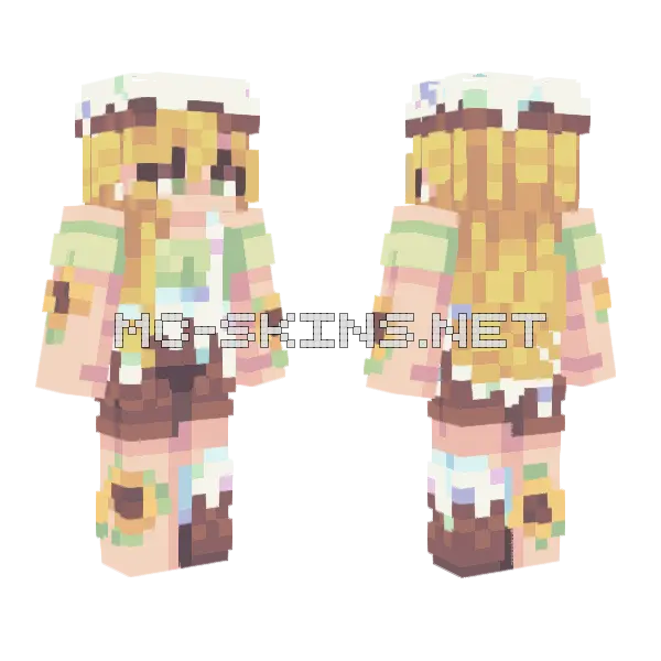 Precious Birthday Gift Minecraft skin, front and back