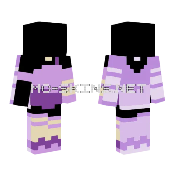 Precious Purple Raffle Minecraft skin, front and back