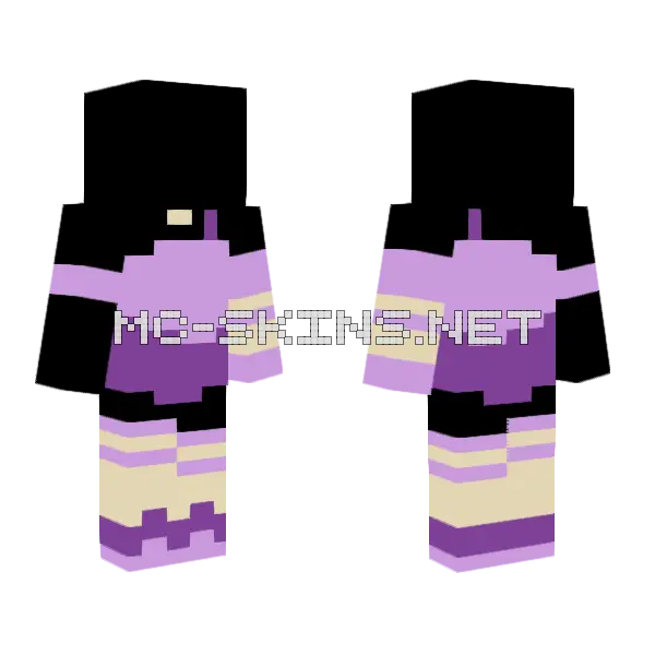 Precious Purple Side Prize Minecraft skin, front and back