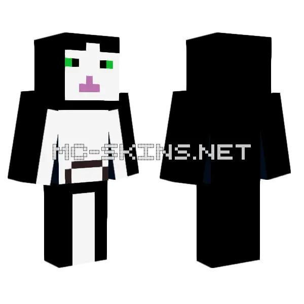 Pregnant Cat Minecraft skin, front and back