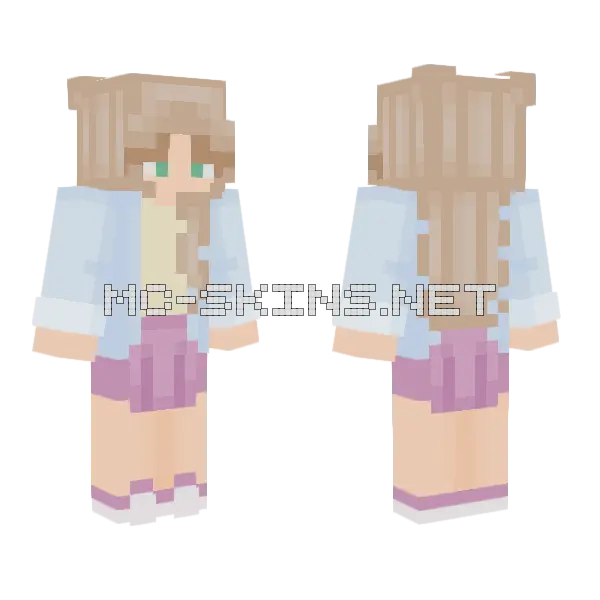 Preschool Girl Minecraft skin, front and back